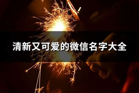 微信名字可爱|好听又可爱的微信网名(精选160个)